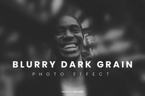 Premium PSD | Blurry dark grain photo effect psd Premium PSD