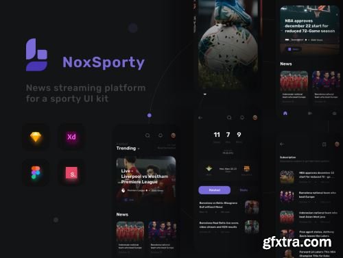 NoxSporty - Sport News UI KIT Ui8.net