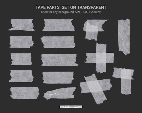 Premium PSD | Adhesive tape and paper tape transparent set Premium PSD