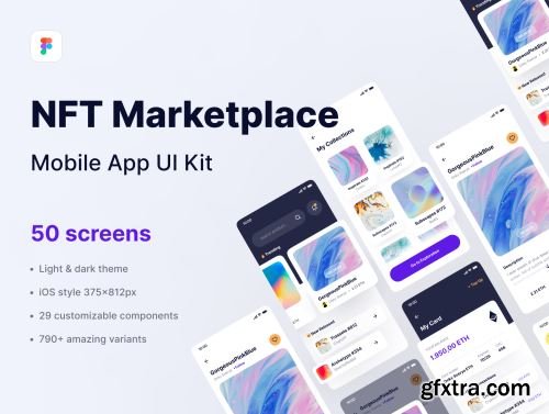 NFTzy - NFT Marketplace Mobile App UI Kit Ui8.net