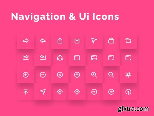 Navigation & Ui Icons Set Ui8.net