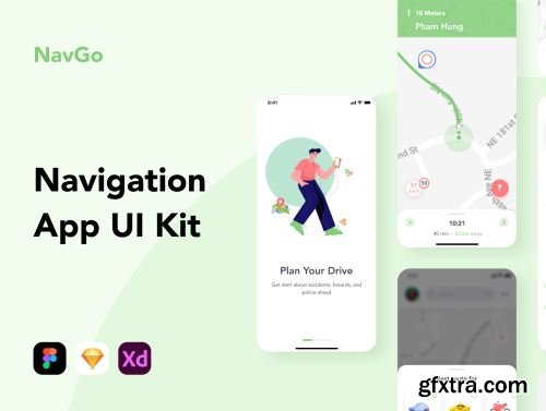 NavGo - Navigation App UI Kit Ui8.net