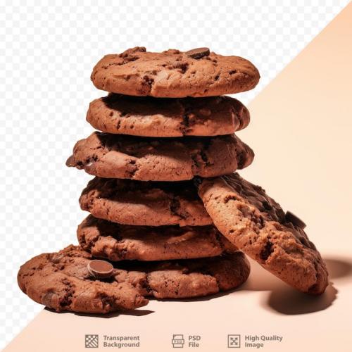 Premium PSD | Isolated white chocolate cookies Premium PSD