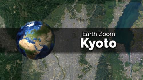 Videohive - Kyoto (Japan) Earth Map Zoom to the City from Space - 48035668