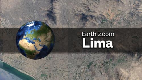 Videohive - Lima (Peru) Earth Map Zoom to the City from Space - 48035675