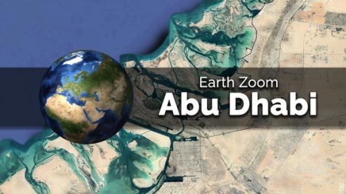 Videohive - Abu Dhabi (United Arab Emirates) Earth Map Zoom to the City from Space - 48035679
