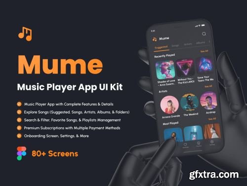 Mume - Music Player App UI Kit Ui8.net