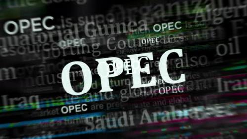 Videohive - OPEC Oil Petroleum Exporting headline news titles media seamless looped - 48039561