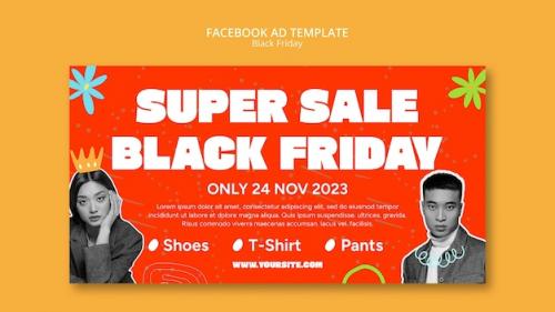 Premium PSD | Black friday sales facebook template Premium PSD