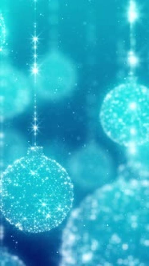 Videohive - Looping Vertical Christmas Ornaments Background - 48041935