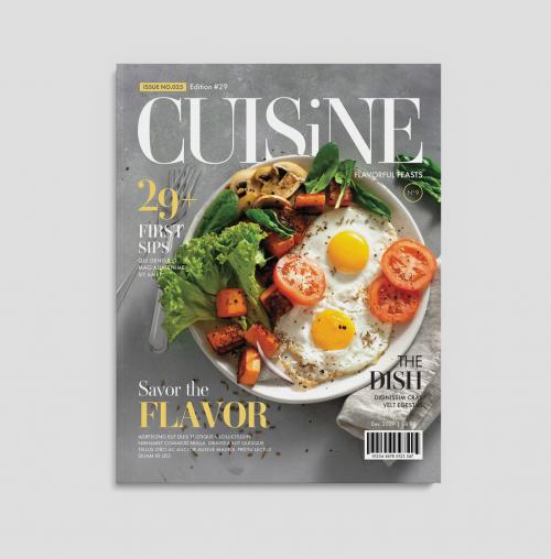 Food Magazine Cover Layout for Professional Chef 647115458