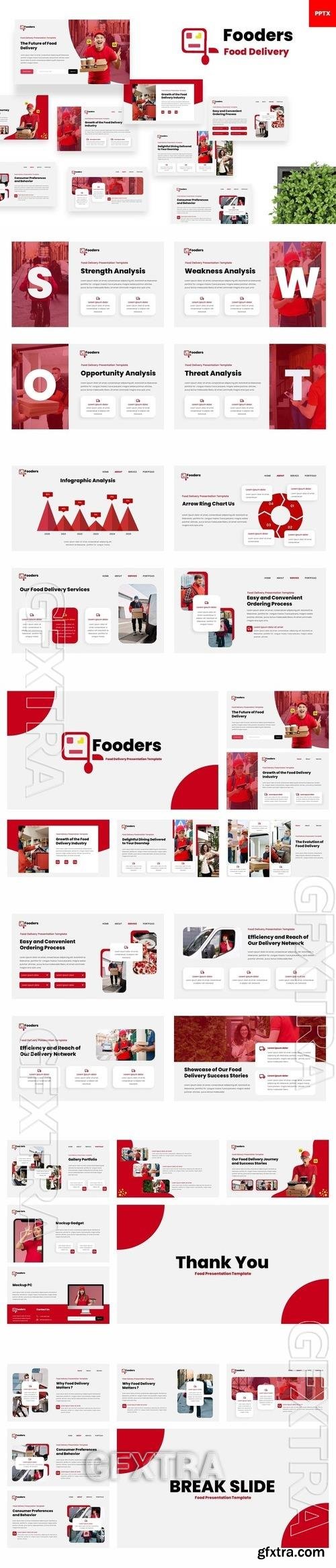 Fooders - Food Delivery PowerPoint, Keynote and Google Slides Templates