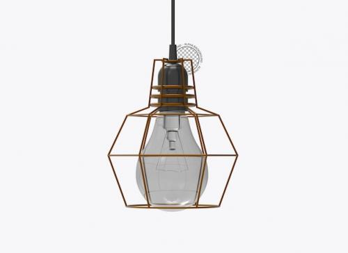 Premium PSD | Render of isolated 3d hanging lamp scene creator Premium PSD