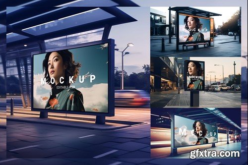 Cinematic Billboard Mockup Collection BH84DQT