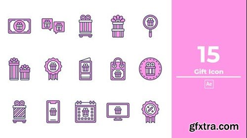 Videohive Gift Icon After Effect 48307262