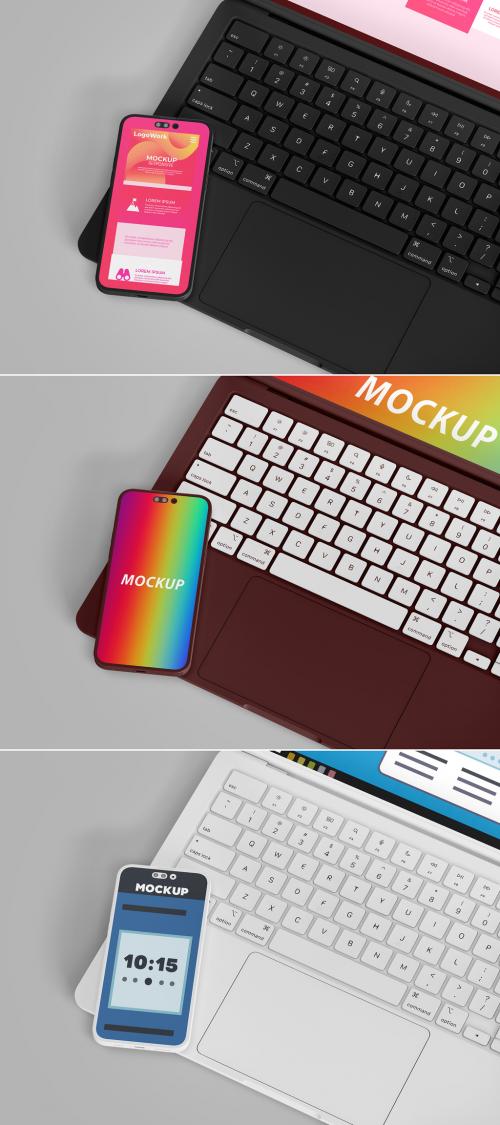 Laptop and Phone Mockup 646446153