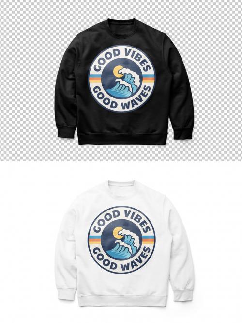 Mockup of customizable color sweatshirt with customizable color background 649148714