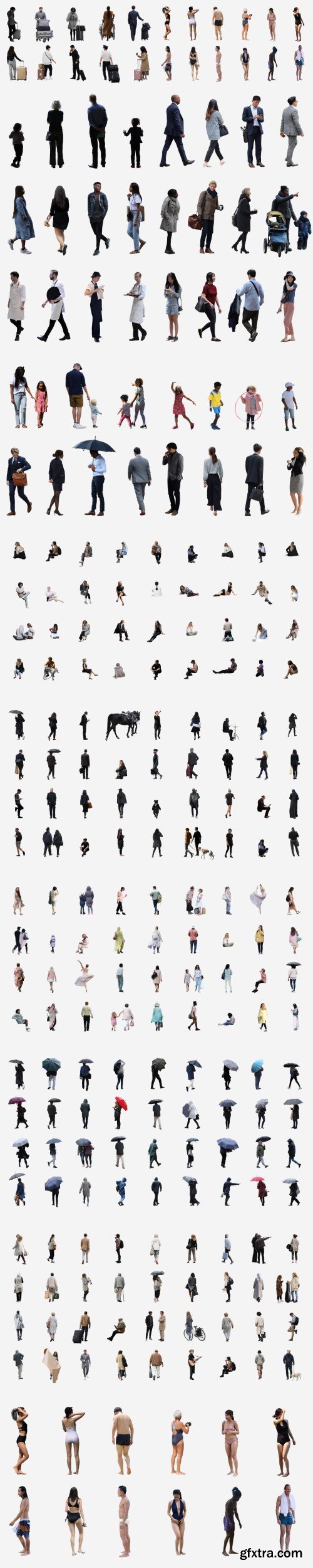 Studio Esinam - Large Collection of 2D Cutout People