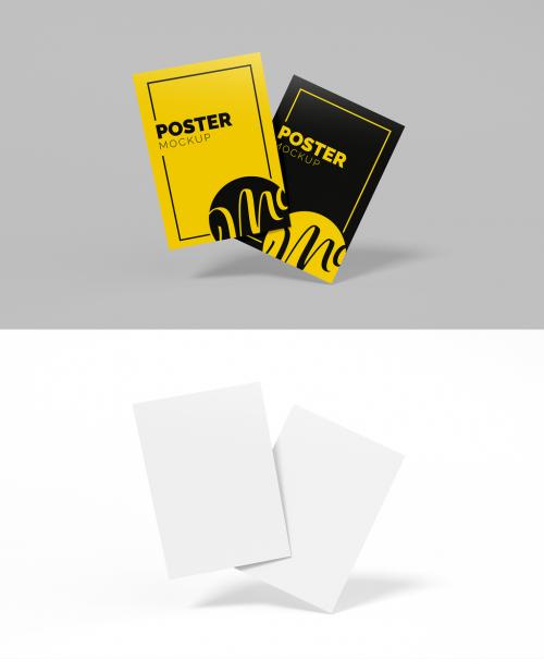 Two Posters Floating Mockup 648223905