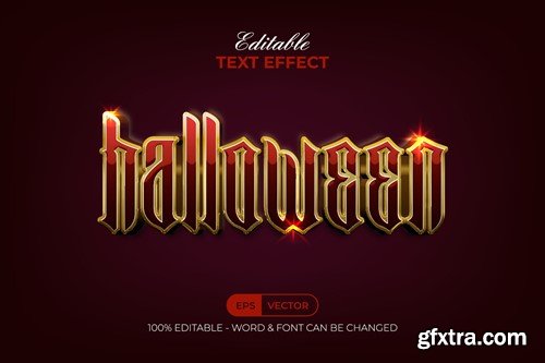 Halloween Text Effect Red Gold Style L2MGR4Z
