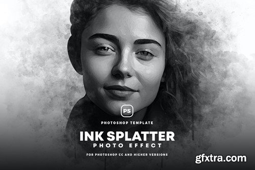 Ink Splatter Photo Effect G8KYZ7P