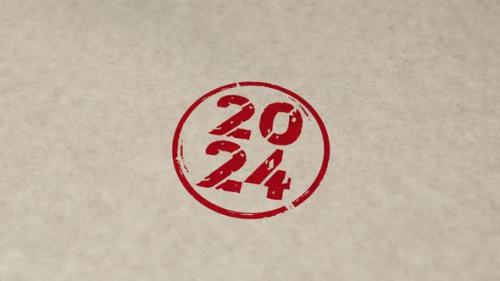 Videohive - 2024 year stamp and stamping - 48049093