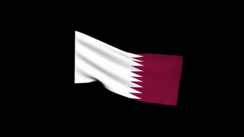 Videohive - Qatar Flag Alpha - 48049631
