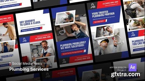 Videohive Social Media Reels - Plumbing Services After Effects Template 48335165