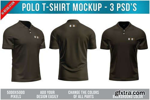 Polo T-Shirt Mockup 37PVRYS