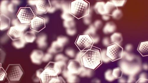 Videohive - Futuristic Rotating Honeycomb In Space - 48058755