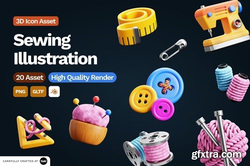 3D Sewing Illustration 4KFUYZY