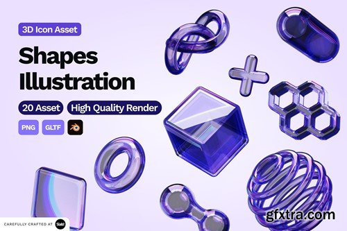 3D Shapes Illustration X8ETG54