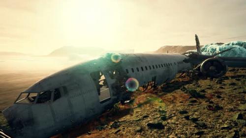 Videohive - Plane Crashed on a Mountain - 48098382