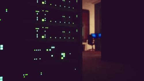 Videohive - Modern Server Room with Supercomputers Light - 48098389