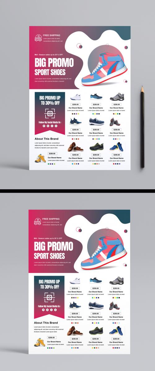 Shoes Catalogue Product Flyer Design 648501671