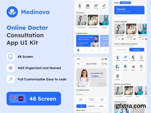Medinova - Online Doctor Consultation App UI Kit Ui8.net