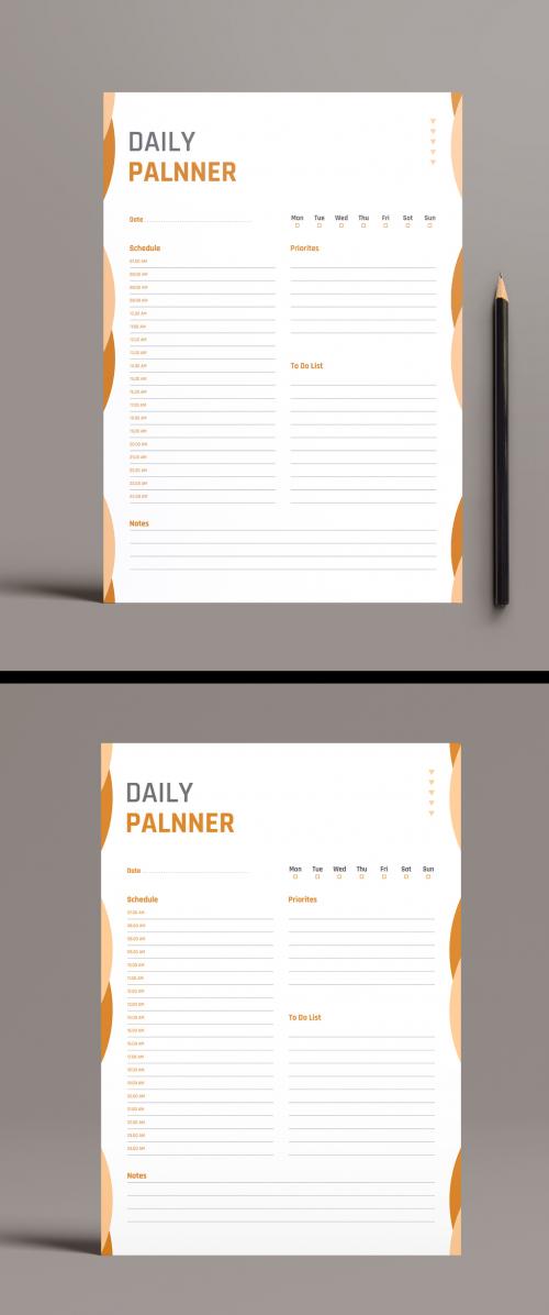 Daily Planner Design Template 648501362