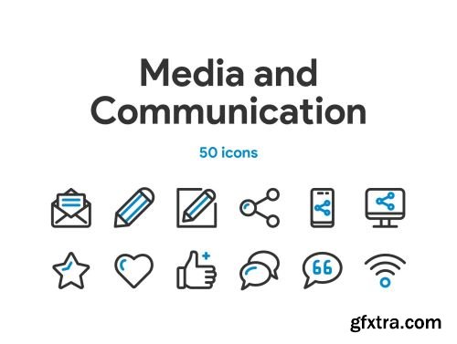 Media and Communication Icon Set Ui8.net