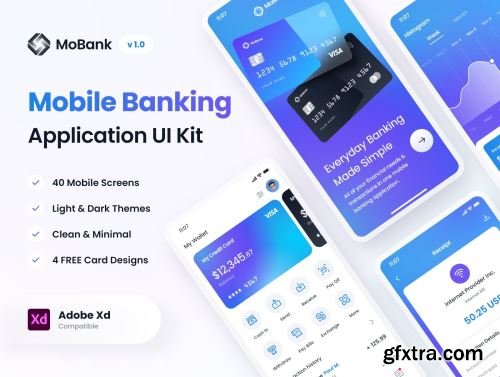 MoBank - Banking App UI Kit Ui8.net