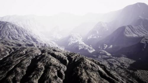 Videohive - View of the Afghan Mountains in Fog - 48098988