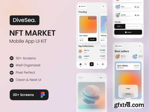 DiveSea - NFT Market App UI KIT Ui8.net