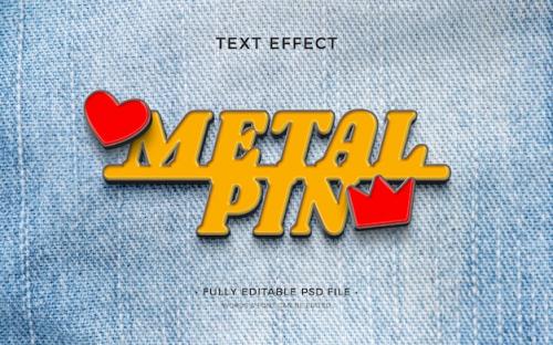 Premium PSD | Metal pin text effect Premium PSD