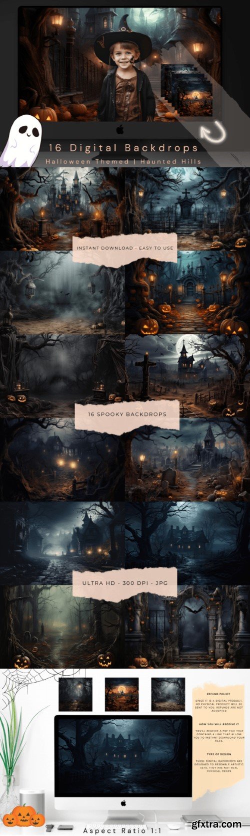 Halloween Haunted Hills | Backdrops