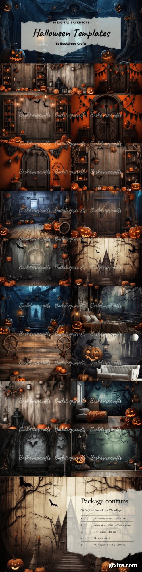 Halloween Themed | Digital Backdrops