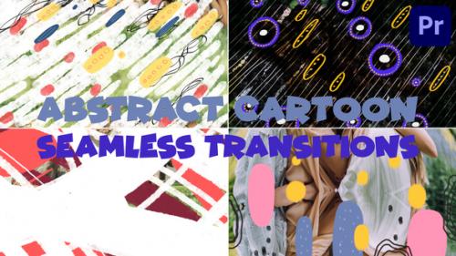 Videohive - Abstract Cartoon Shapes Seamless Transitions | Premiere Pro MOGRT - 48107697