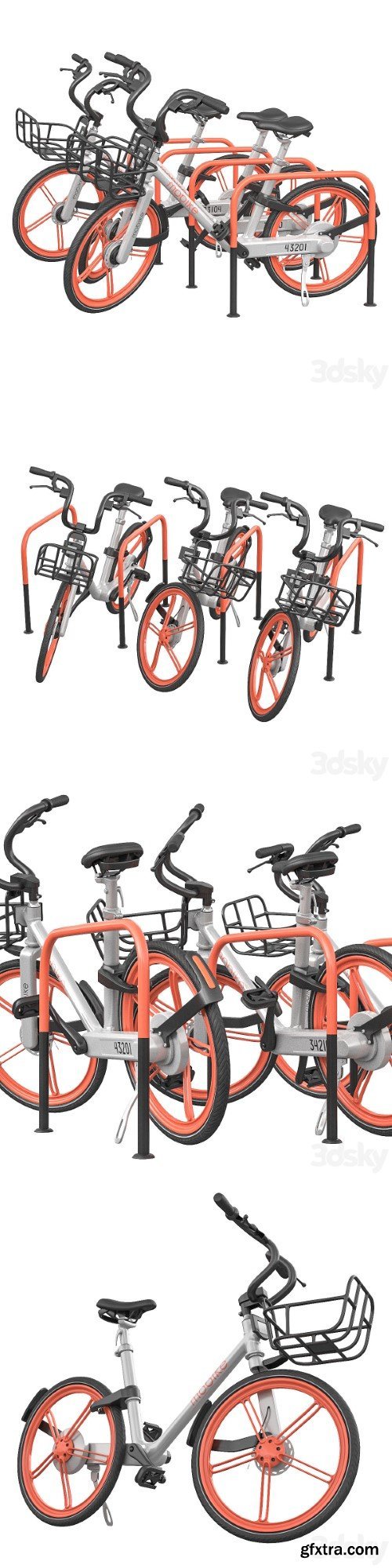 Bicycles in the parking area