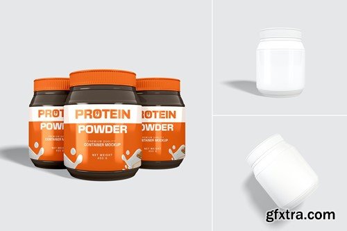 Sport Protein Jar Mockup Set 6MJXUNJ