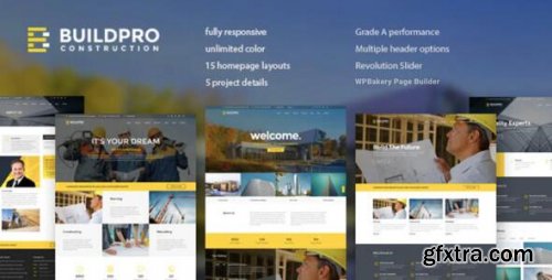 Themeforest - BuildPro - Business, Building & Construction WordPress Theme 19263376 v1.1.5 - Nulled