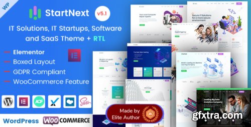 Themeforest - StartNext - IT Startup & Technology Services WordPress Theme 23715707 v5.1 - Nulled