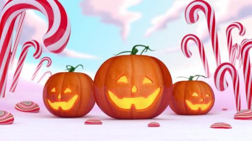 Videohive - Halloween Candy Background Loop - 48068410